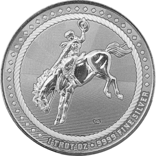 1 oz Cowboy - Buffalo Privy Silver Round (3)
