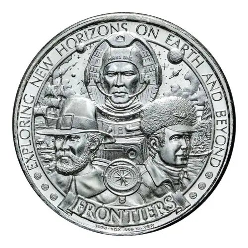 2020 Frontiers 1 oz Silver Round - Westward Ho (2)