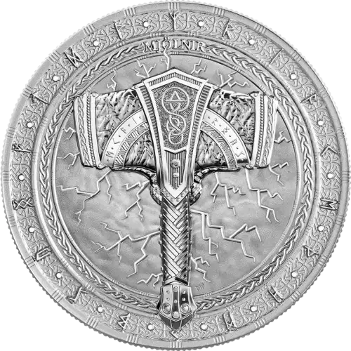 2025 1 oz Artefacts: Mjölnir Silver Coin (3)