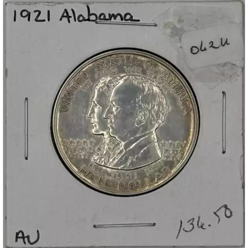 Classic Commemorative Silver--- Alabama Centennial 1921 -Silver- 0.5 Dollar