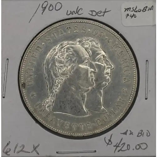 Classic Commemorative Silver--- Lafayette Dollar 1900