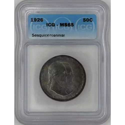 Classic Commemorative Silver--- Sesquicentennial of American Independence 1926 -Silver- 0.5 Dollar