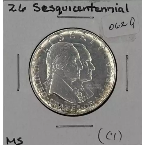 Classic Commemorative Silver--- Sesquicentennial of American Independence 1926 -Silver- 0.5 Dollar