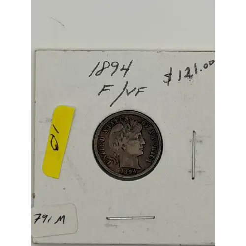 Dimes---Barber or Liberty Head 1892-1916 -Silver- 1 Dime