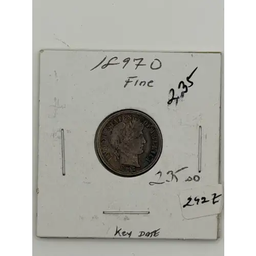 Dimes---Barber or Liberty Head 1892-1916 -Silver- 1 Dime