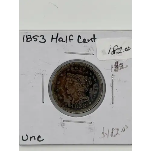 Half Cents -Braided Hair 1840-57 -Copper