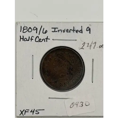 Half Cents -Classic Head 1809-36 -Copper