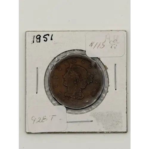 Large Cents - Braided Hair Cent (1839-1857)