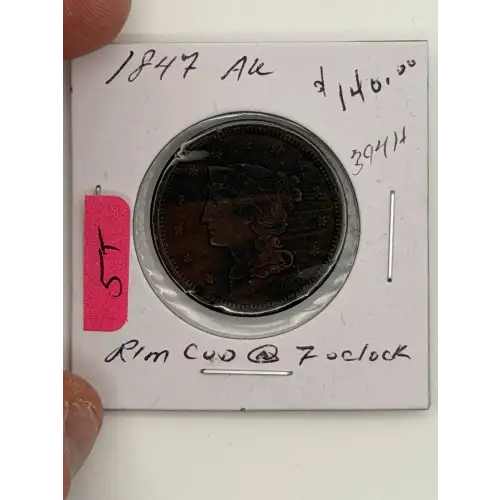 Large Cents - Braided Hair Cent (1839-1857)