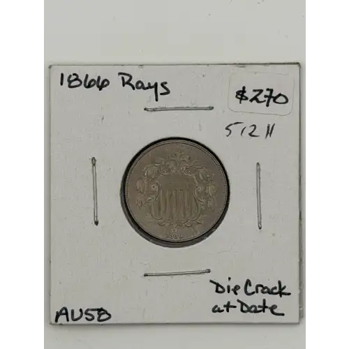 Nickel Five Cent Pieces-Shield 1866-1883