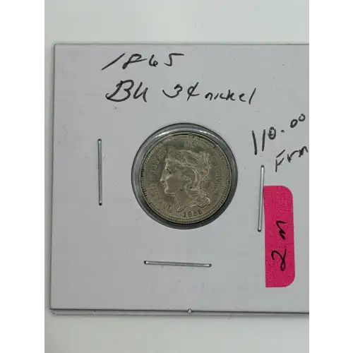 Nickel Three Cent Pieces 1865-1889