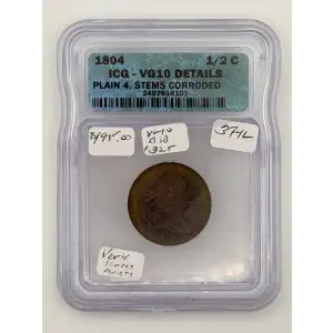 Half Cent Draped Bust-1800-08 -Copper