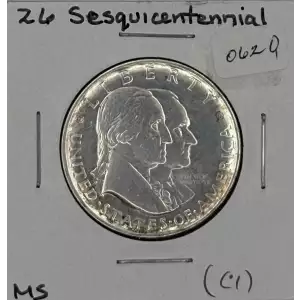 Classic Commemorative Silver--- Sesquicentennial of American Independence 1926 -Silver- 0.5 Dollar