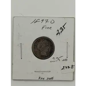 Dimes---Barber or Liberty Head 1892-1916 -Silver- 1 Dime