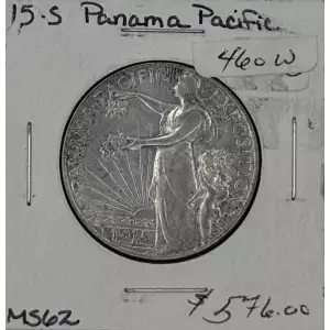 Classic Commemorative Silver--- Panama - Pacific Exposition 1915 -Silver- 0.5 Dollar