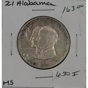 Classic Commemorative Silver--- Alabama Centennial 1921 -Silver- 0.5 Dollar