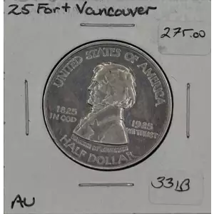 Classic Commemorative Silver--- Fort Vancouver Centennial 1925 -Silver- 0.5 Dollar (2)