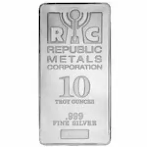 10oz Republic Metals Silver Bar