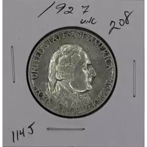 Classic Commemorative Silver--- Vermont Sesquicentennial 1927-Silver- 0.5 Dollar